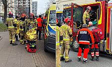Zderzenie tramwajów z autobusem w alei Solidarności