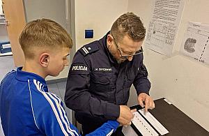 14-letni Kuba odwiedził komisariat. Spełnione marzenie przyszłego policjanta