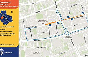 Remont na Towarowej i Grzybowskiej. Tramwaje pojadą objazdami