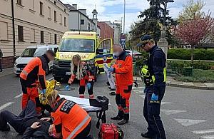 Zderzenie hulajnogi z samochodem