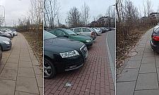 Stopery parkingowe na Młocinach. Chodnik ma być szerszy bez likwidacji miejsc postojowych